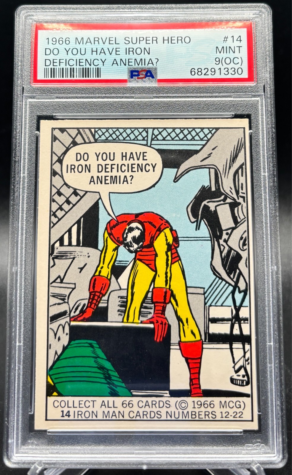 PSA 9 OC 1966 Marvel Super Hero Do You Have Iron Deficiency Anemia Iron Man #14 PSA 9 OC 1966 Marvel Super Hero Do You Have Iron Deficiency Anemia Iron Man #14