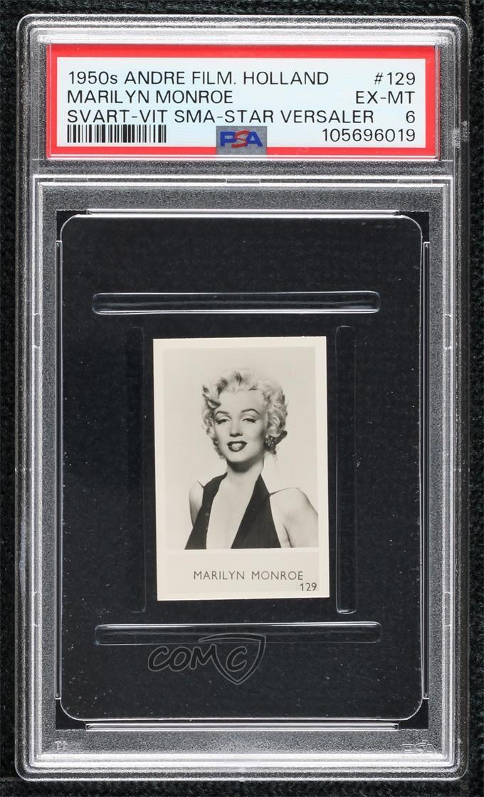 1950s Anonymous Biscuit-Style Gray Nameplate Marilyn Monroe #129 PSA 6 11bd 1950s Anonymous Biscuit-Style Gray Nameplate Marilyn Monroe #129 PSA 6 11bd