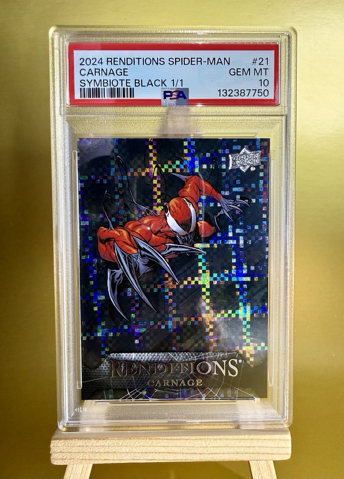2024 Renditions Spider-Man Carnage Symbiote Black 1/1 PSA 10 GEM MINT ULTRA RARE 2024 Renditions Spider-Man Carnage Symbiote Black 1/1 PSA 10 GEM MINT ULTRA RARE
