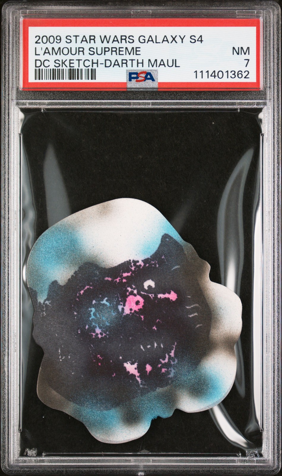 2009 TOPPS STAR WARS GALAXY SER 4 DIE-CUT SKETCH CARDS L'AMOUR SUPREME PSA 7