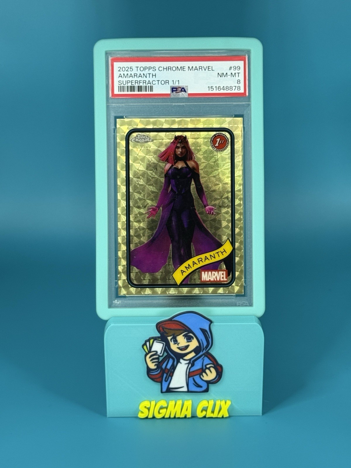 Amaranth SUPERFRACTOR 1/1 PSA 8 2025 Topps Chrome Marvel 1st Appearance GRAIL💖