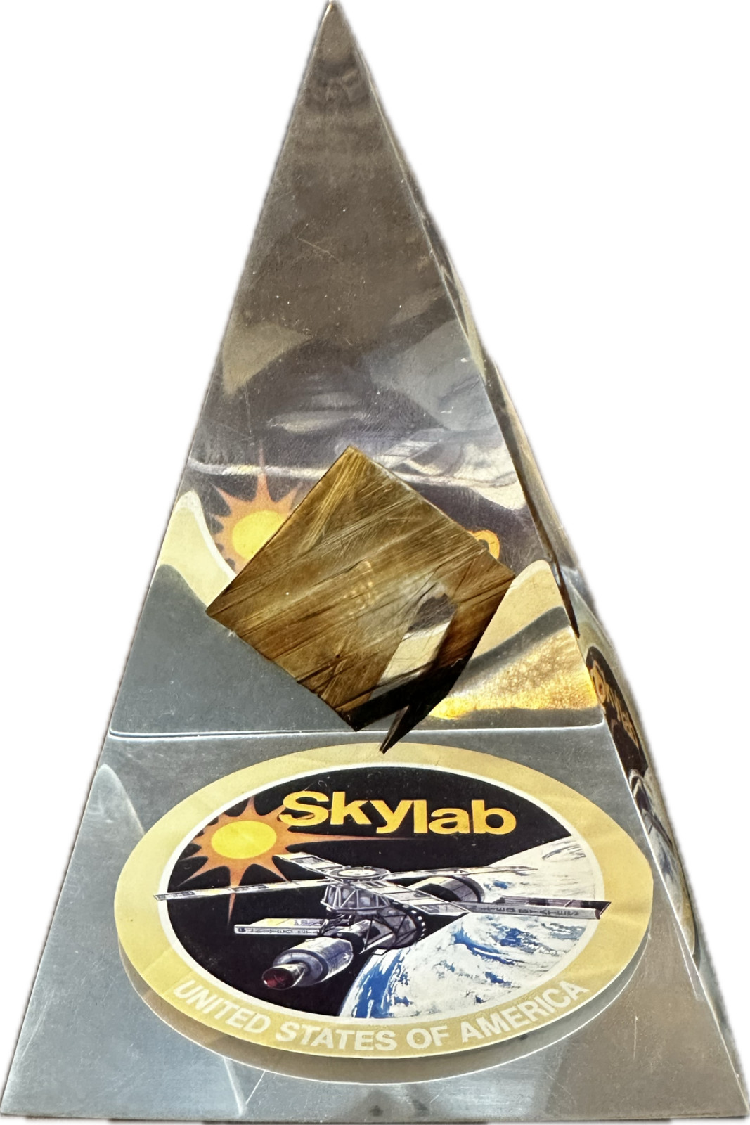 Piece of Skylab 1 Space Station, Flown Artifact Relic in Acylic From Crash 1979 Piece of Skylab 1 Space Station, Flown Artifact Relic in Acylic From Crash 1979