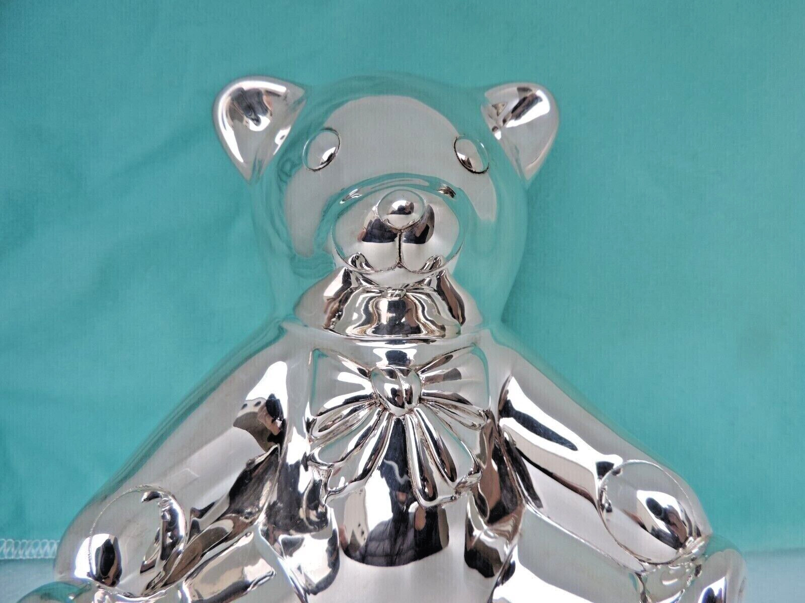 Tiffany & Co. Brand New Sterling Silver Teddy Bear Piggy Bank Tiffany & Co. Brand New Sterling Silver Teddy Bear Piggy Bank
