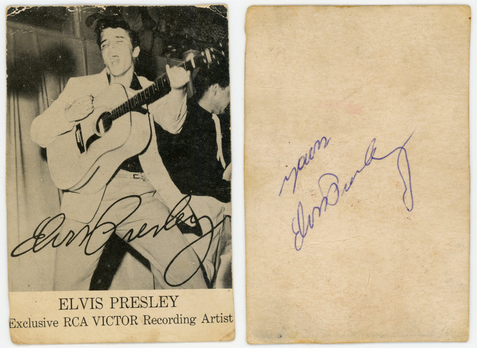 Elvis Presley ~ Signed Autographed 1950's RCA Victor Photo Card ~ JSA LOA