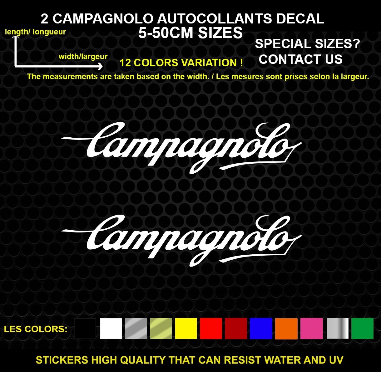 2 Campagnolo decorative stickers - vehicles & accessories, set of 2 pieces