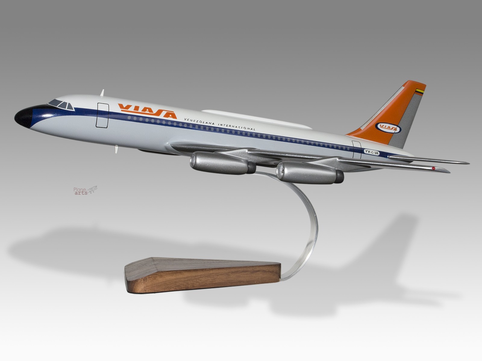 Convair 880 Aeroclassics Viasa Solid Mahogany Wood Handmade Desk Airplane Model