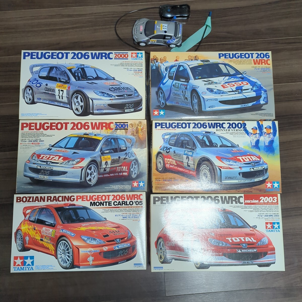 Tamiya 1/24 Peugeot 206 WRC 6 Kits Set Vintage Tamiya 1/24 Peugeot 206 WRC 6 Kits Set Vintage
