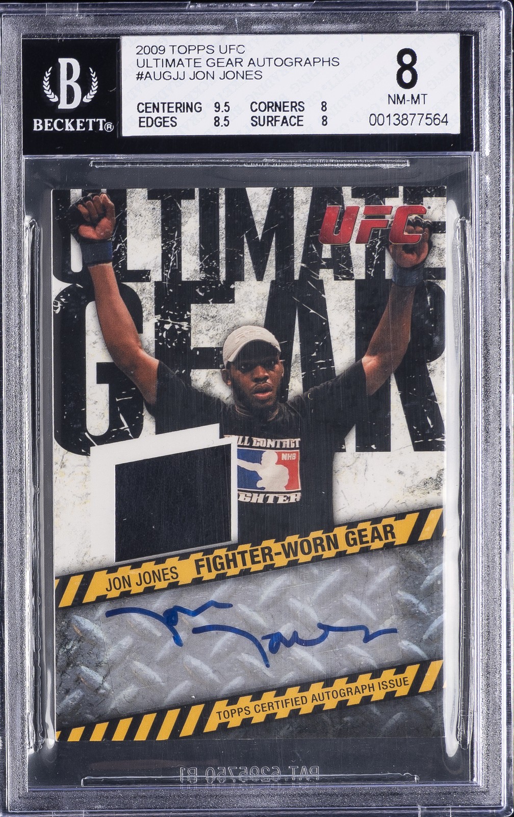 2009 TOPPS UFC ULTIMATE GEAR AUTOS #AUGJJ JON JONES BGS 8 2009 TOPPS UFC ULTIMATE GEAR AUTOS #AUGJJ JON JONES BGS 8