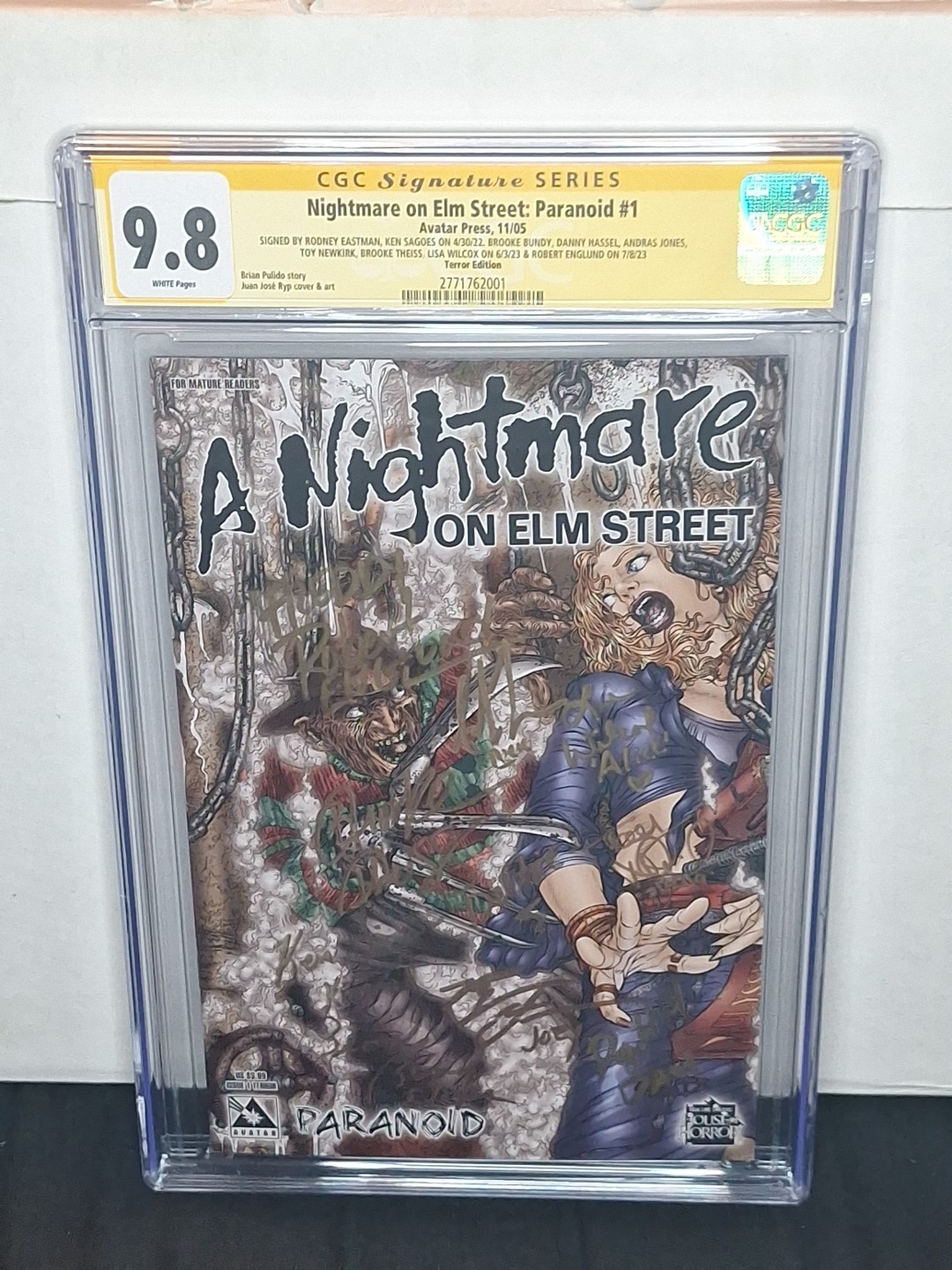 SIGNED BY ROBERT ENGLUND & 8 CAST FROM PART 4 NIGHTMARE ON ELM STREET #1 CGC 9.8