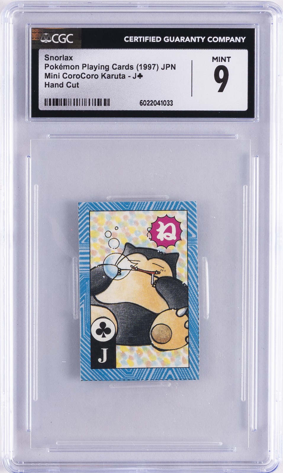 1997 POKÉMON PLAYING CARDS MINI COROCORO KARUTA JPN HAND CUT SNORLAX CGC 9 1997 POKÉMON PLAYING CARDS MINI COROCORO KARUTA JPN HAND CUT SNORLAX CGC 9