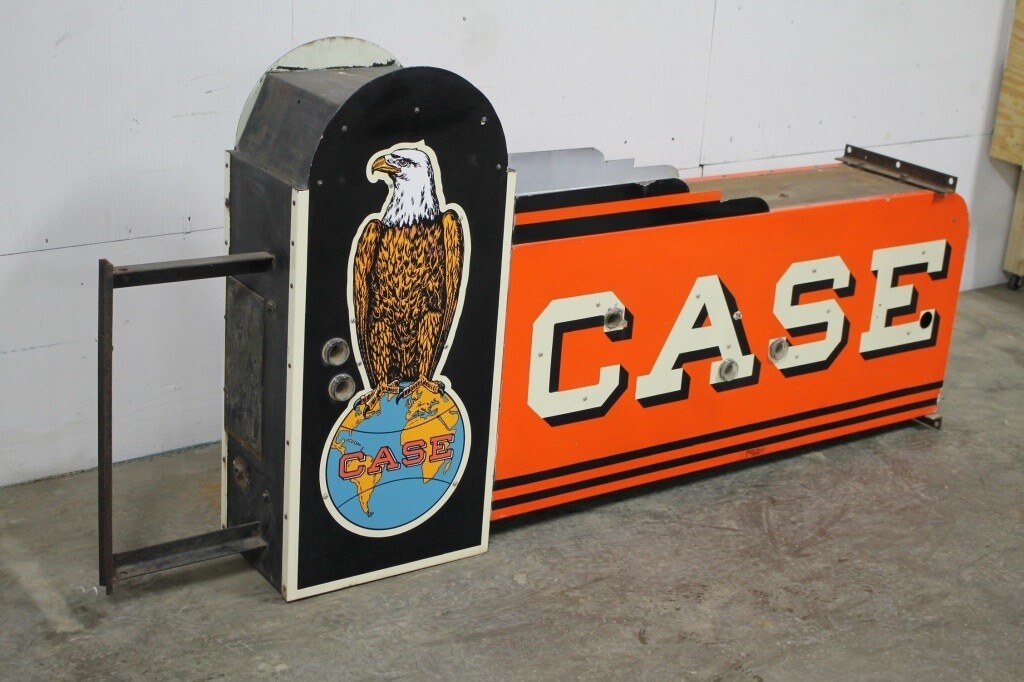 Old Case Porcelain Neon Sign...see my other neons John Deere , IH, Oliver, signs Old Case Porcelain Neon Sign...see my other neons John Deere , IH, Oliver, signs