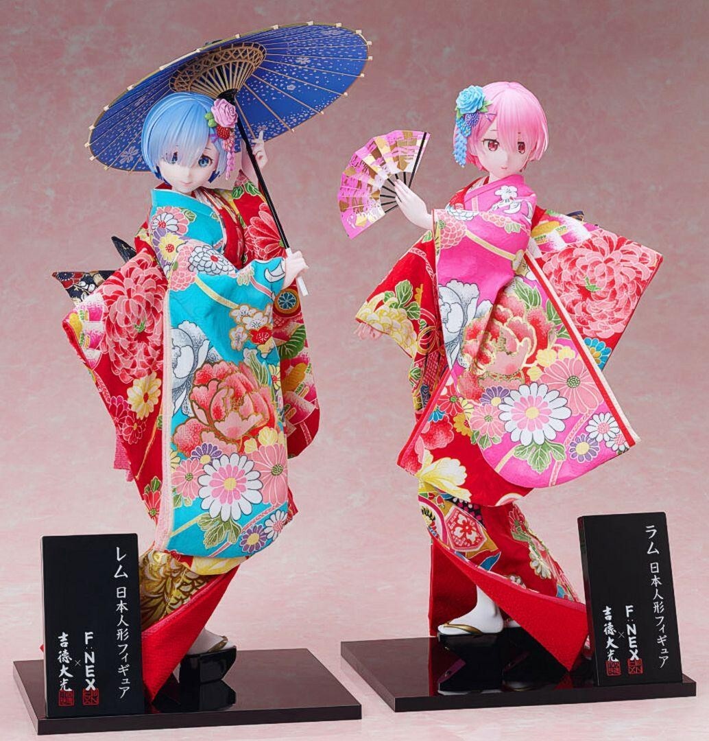 YOSHITOKU DOLLS x F:NEX Re:Zero Rem Ram set Japanese Doll 1/4 Figure YOSHITOKU DOLLS x F:NEX Re:Zero Rem Ram set Japanese Doll 1/4 Figure