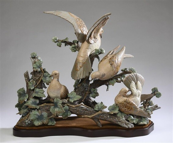 RARE PORCELAIN FIGURINE LIMITED EDITION 48 out of 750 LLADRO TURTLE DOVES SIGNED RARE PORCELAIN FIGURINE LIMITED EDITION 48 out of 750 LLADRO TURTLE DOVES SIGNED