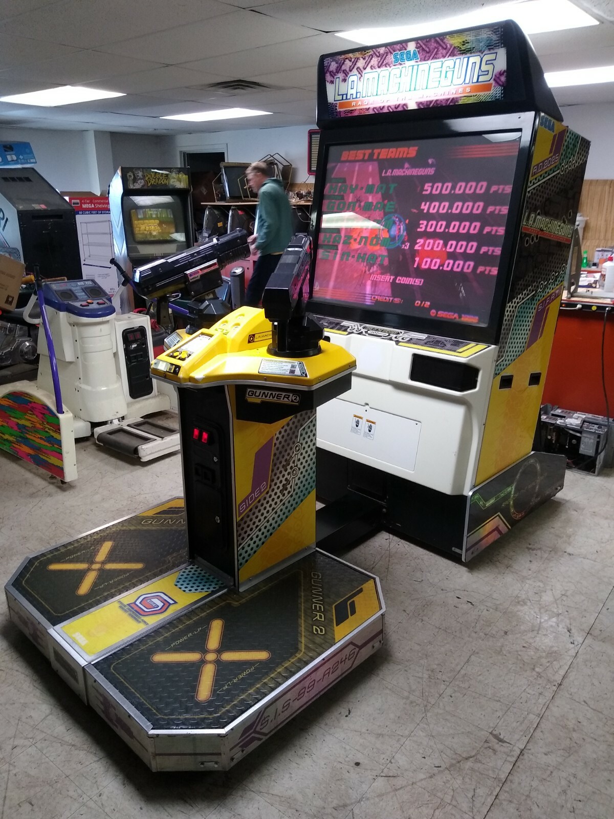 SUPER Nice 1999 Sega L.A. MACHINE GUNS deluxe video arcade game - SUPER Nice 1999 Sega L.A. MACHINE GUNS deluxe video arcade game -