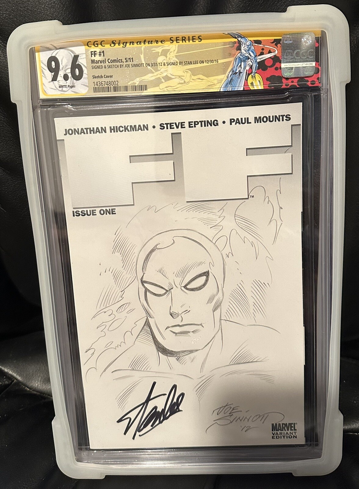 Cgc 9.6 FF#1 Silver Surfer Sketched & Signed By Joe Sinnott & Signed By Stan Lee Cgc 9.6 FF#1 Silver Surfer Sketched & Signed By Joe Sinnott & Signed By Stan Lee