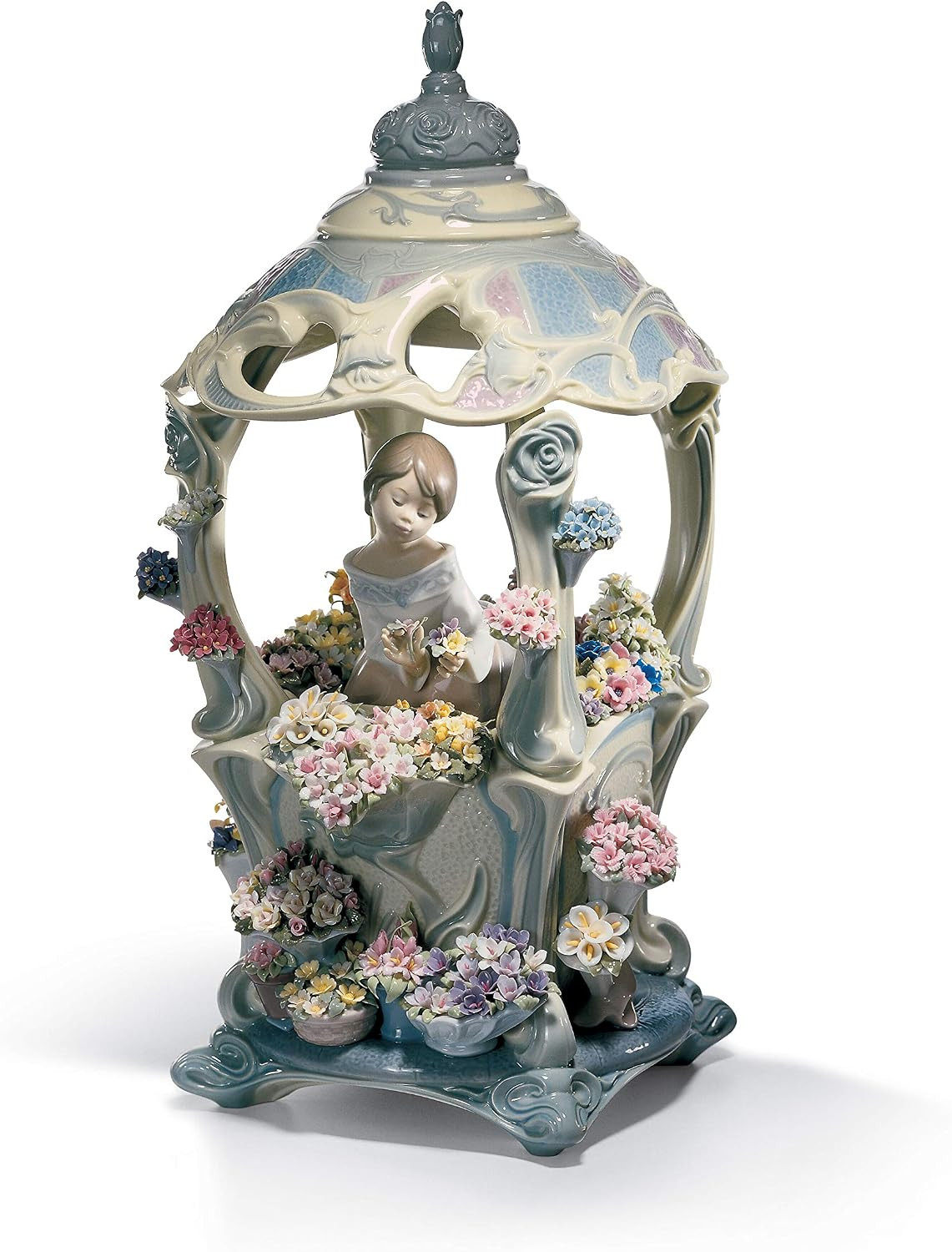 NEW LLADRO LIMITED ED. GAZEBO IN BLOOM SCULPTURE #1865 BRAND NIB RARE LARGE F/SH NEW LLADRO LIMITED ED. GAZEBO IN BLOOM SCULPTURE #1865 BRAND NIB RARE LARGE F/SH