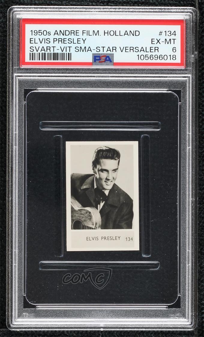 1950s Anonymous Biscuit-Style Gray Nameplate Elvis Presley #134 PSA 6 11bd 1950s Anonymous Biscuit-Style Gray Nameplate Elvis Presley #134 PSA 6 11bd