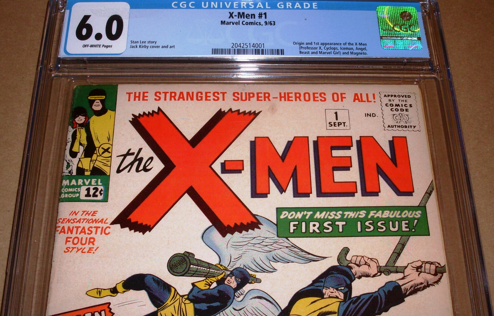 X-Men #1 1963 CGC 6.0 Marvel Origin 1st appearance Cyclops Jean Grey Beast Angel