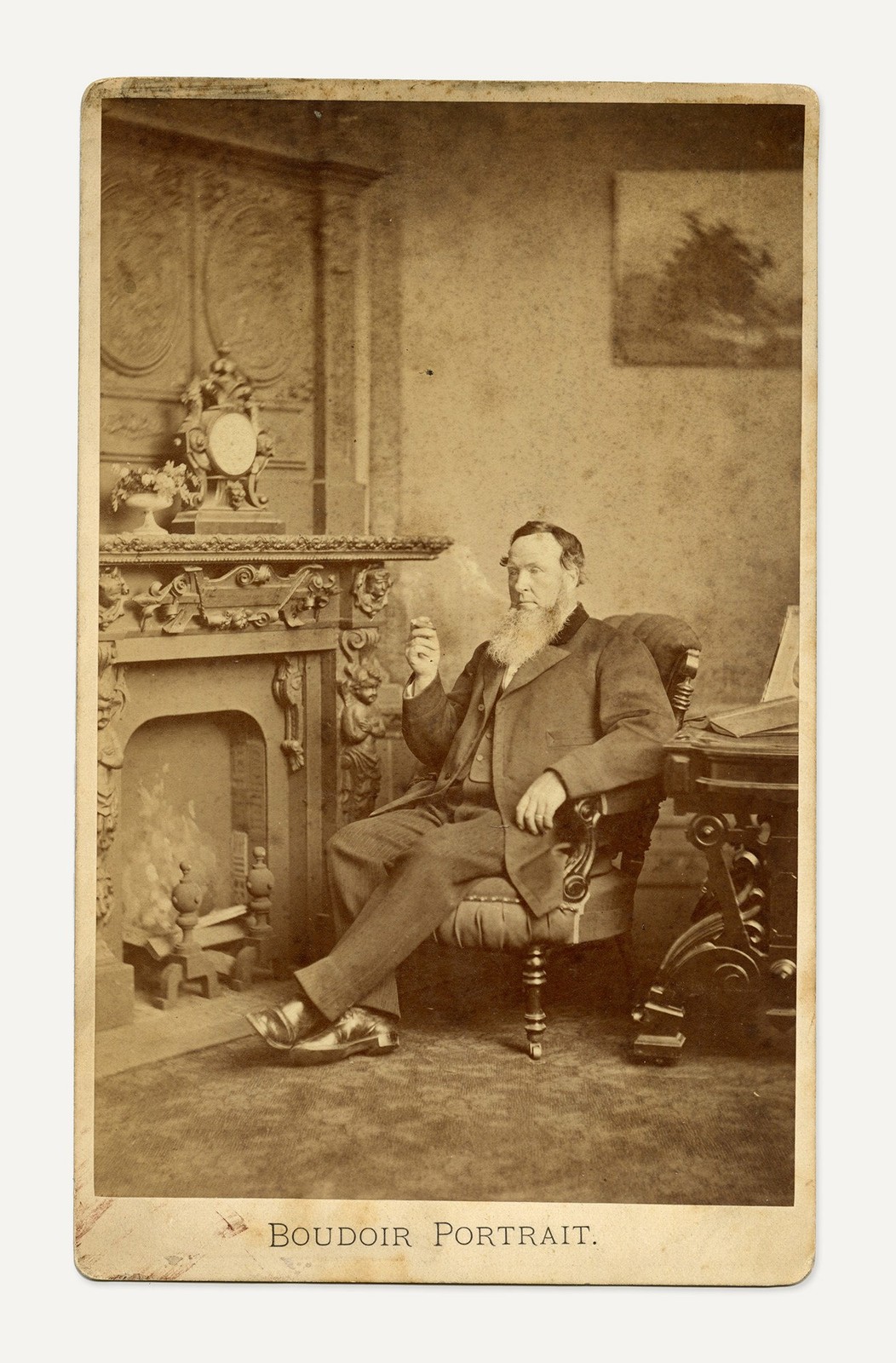 1880s Boudoir Card Photo Self-Portrait of Oakland CA Photographer Elon Ormsby