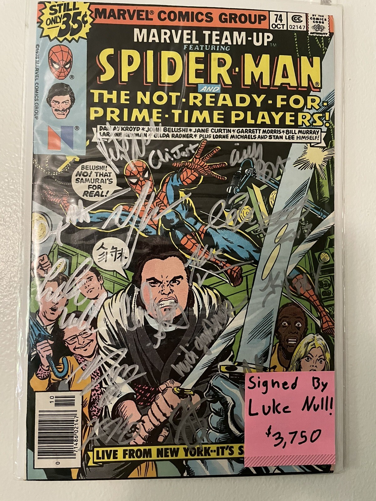 🕷Marvel Team-Up 74 Spider-Man🕷 - Saturday Night Live - Signed By Luke Null? 🕷Marvel Team-Up 74 Spider-Man🕷 - Saturday Night Live - Signed By Luke Null?