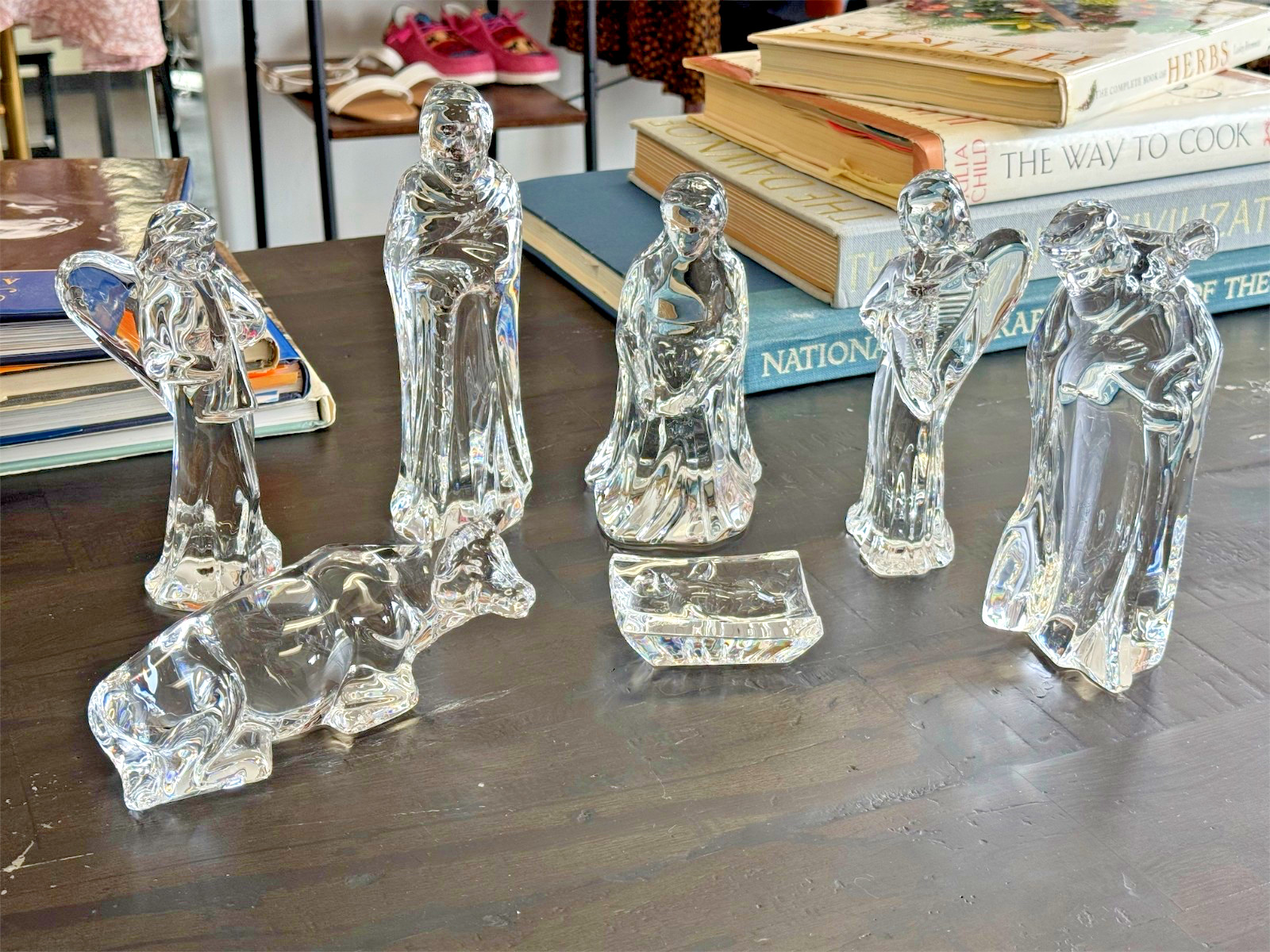 Baccarat France Crystal Nativity Scene 7 Piece Set Christmas Figurines Baccarat France Crystal Nativity Scene 7 Piece Set Christmas Figurines
