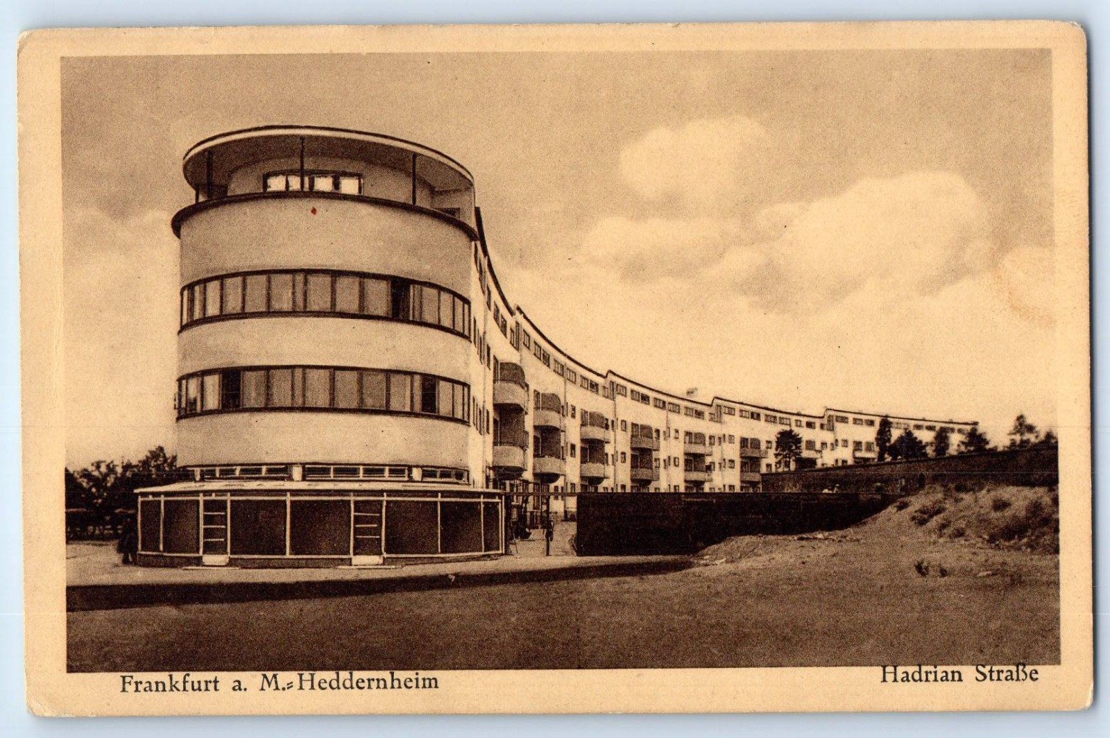 Hesse Germany Postcard Frankfurt am Mainz Heddernheim Hadrian Strasse c1930’s