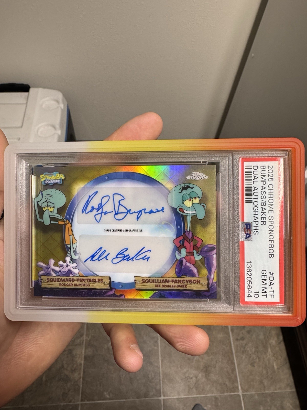*POP 1* TOPPS SPONGEBOB 25TH ANNIVERSARY DUAL AUTOGRAPHS #DA-TF BUMPASS/BAKER