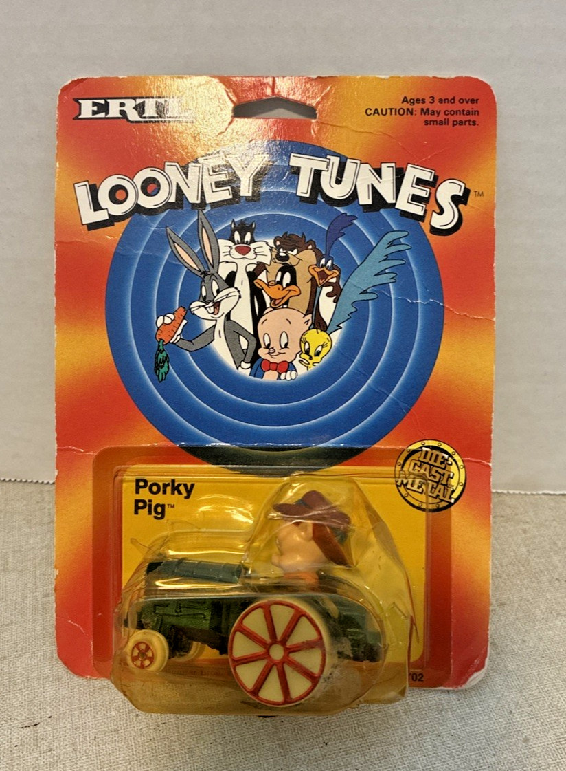 Ertel Warner Bros Looney Tunes Porky Pig Diecast 1988 Tractor 