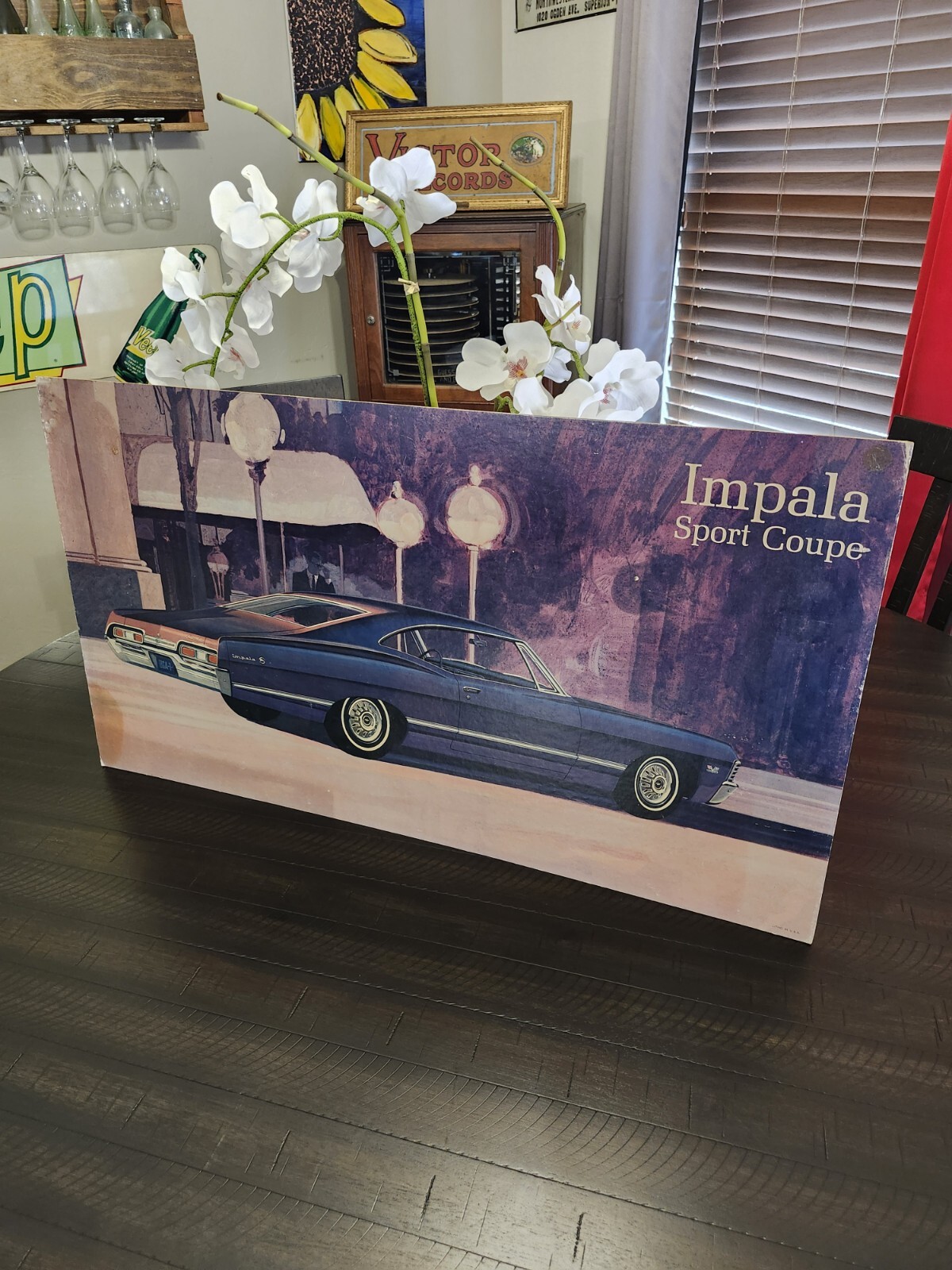 Original 1967 Chevy Impala Sport Coupe Dealership Advertising Sign