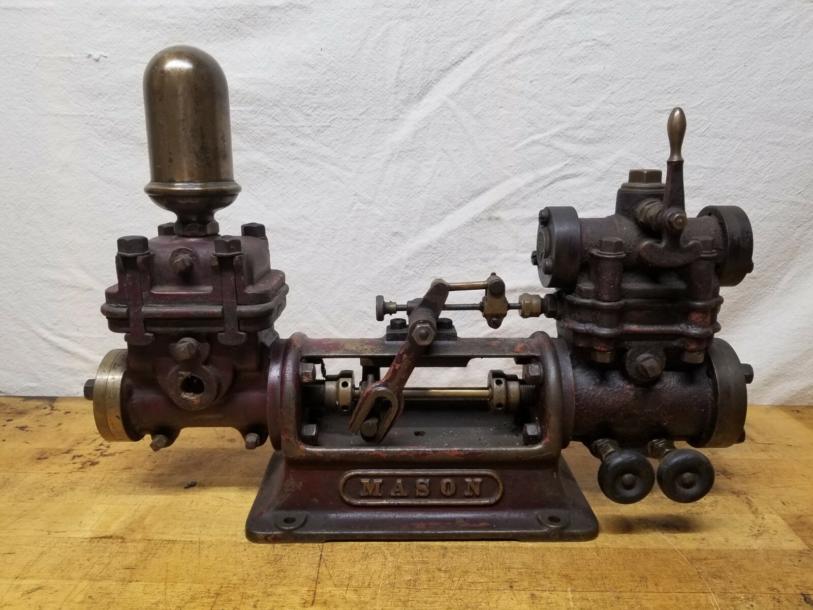 Antique Mason All Brass Steam Boiler Feed Pump Smallest and Rarest Ca. 1900 Antique Mason All Brass Steam Boiler Feed Pump Smallest and Rarest Ca. 1900