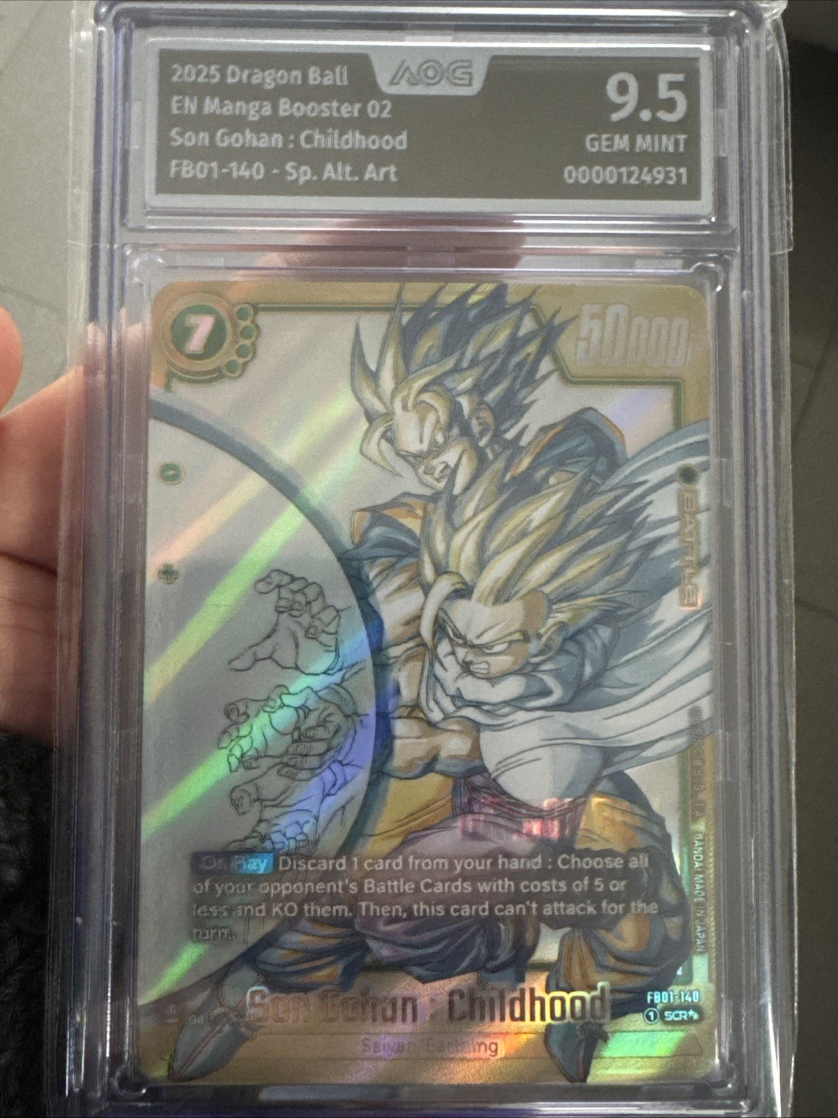 FB01-140 Son Gohan : Childhood SB02 Manga God Rare DragonBall Super Fusion World FB01-140 Son Gohan : Childhood SB02 Manga God Rare DragonBall Super Fusion World