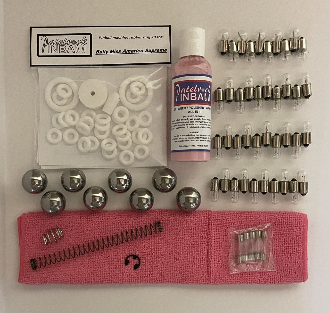 1976 Bally Miss America Supreme Pinball / Bingo Machine Maintenance Tune Up Kit