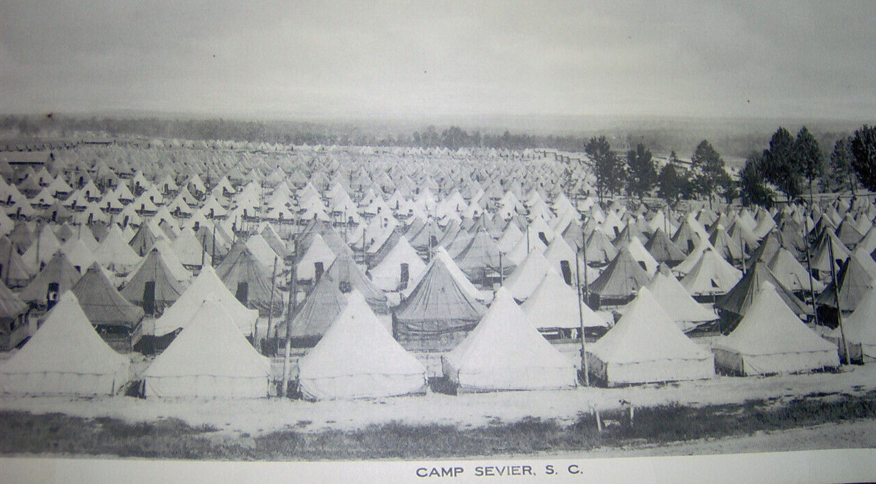 Camp Sevier S.C. Infantry Tents Photo 1918 WWI Original Panoramic 34 Camp Sevier S.C. Infantry Tents Photo 1918 WWI Original Panoramic 34