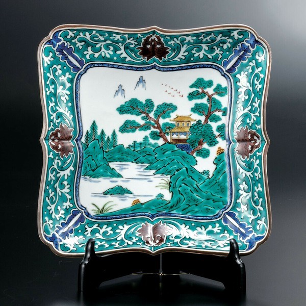 Kutani ware JapanDecorative Plate Landscape Painting by Tamekichi Mitsui Kutani ware JapanDecorative Plate Landscape Painting by Tamekichi Mitsui