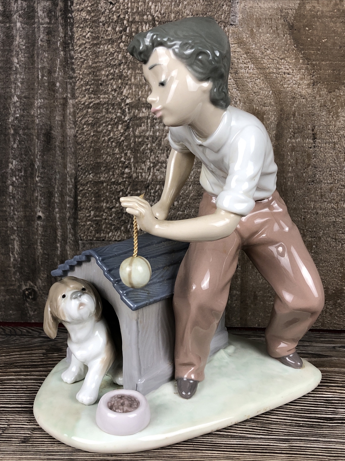 Vintage Lladro Come Out And Play #5797 Dog Puppy Porcelain Figurine Mint