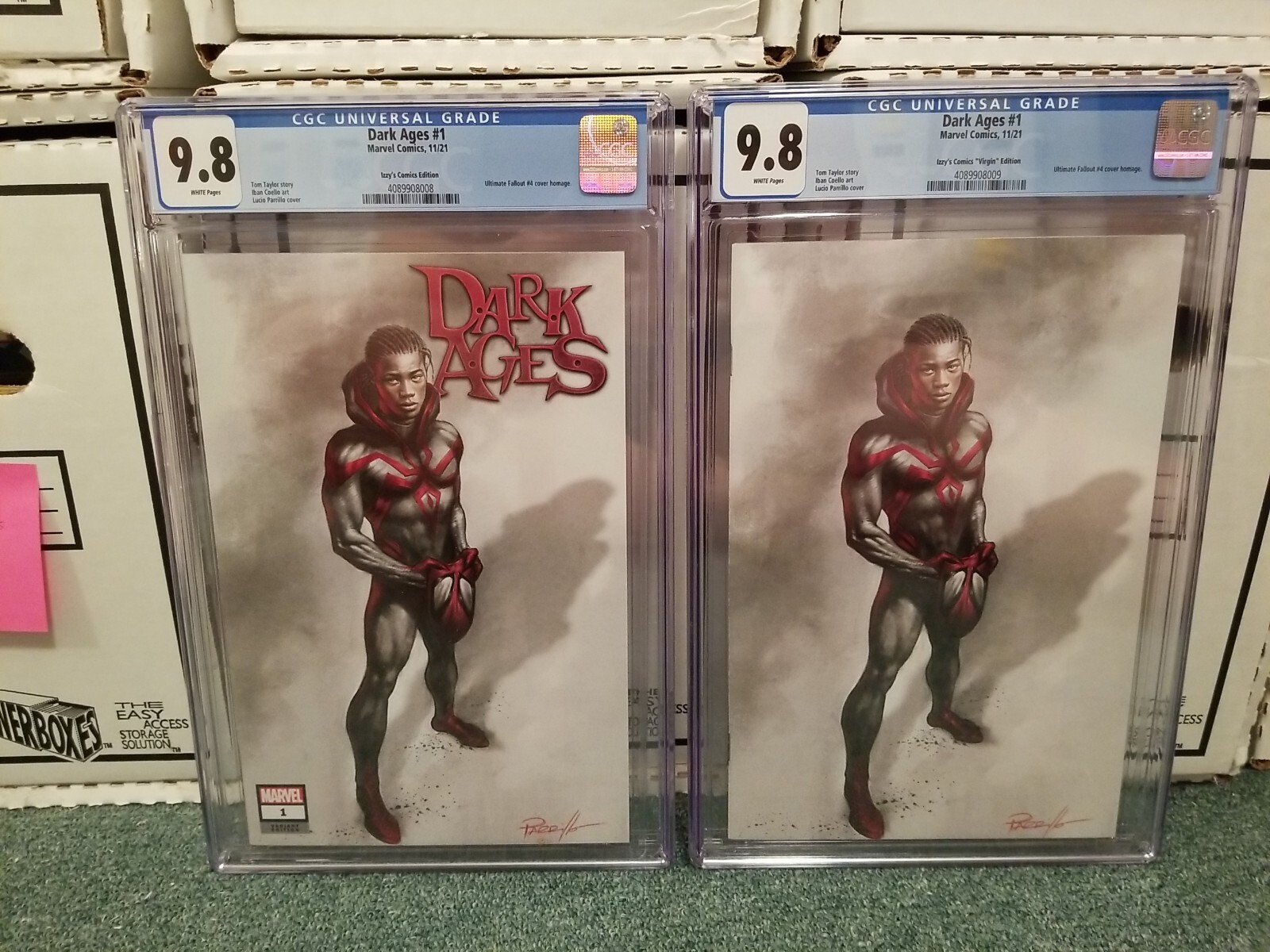 Dark Ages #1 Variant CGC 9.8 Set Izzy's Comics Ultimate 4 Homage Miles Morales Dark Ages #1 Variant CGC 9.8 Set Izzy's Comics Ultimate 4 Homage Miles Morales