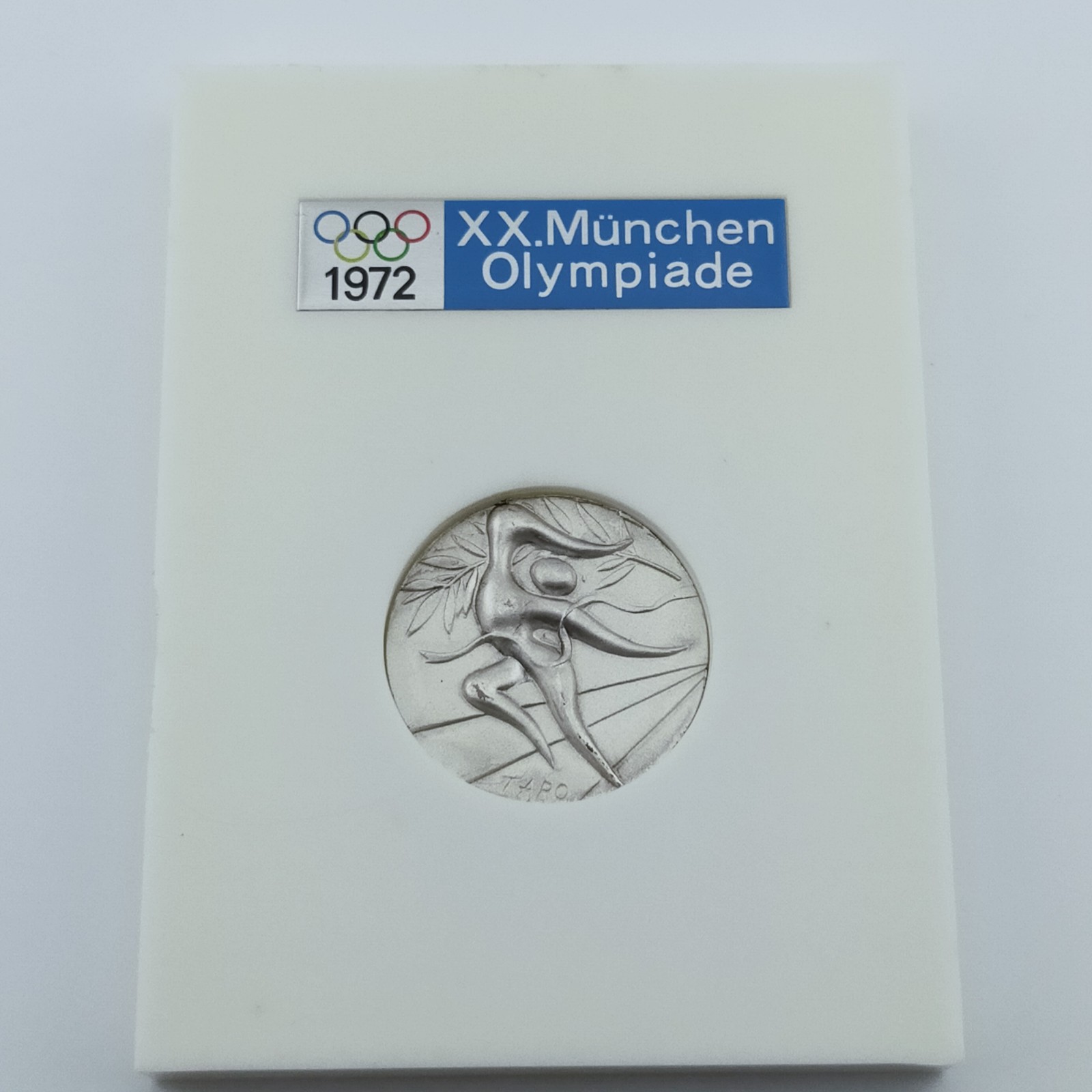Olympic Medal Munich 1972 Official Participation Medal Pure Silver