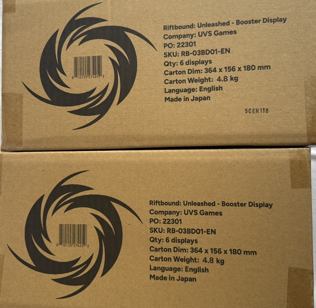 Riftbound League of Legends Unleashed Booster Box (48 Box) SEALED x 8 CASES 2026