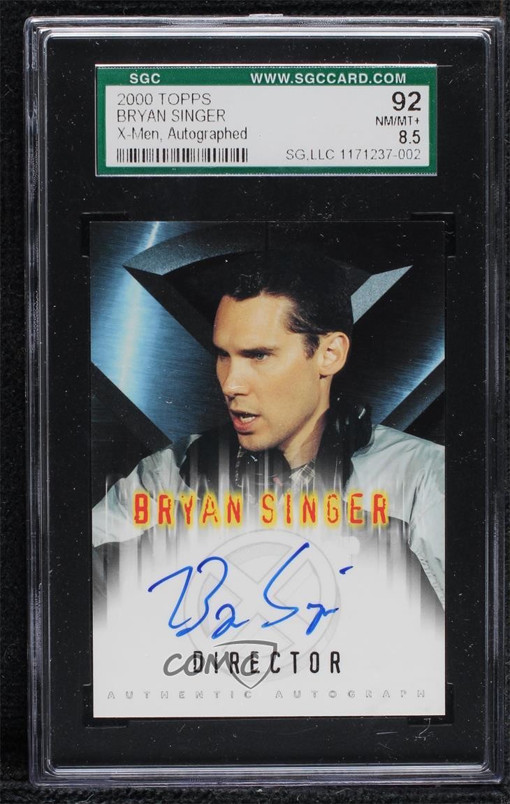 2000 Topps X-Men The Movie Bryan Singer SGC 92 Auto 18hi 2000 Topps X-Men The Movie Bryan Singer SGC 92 Auto 18hi