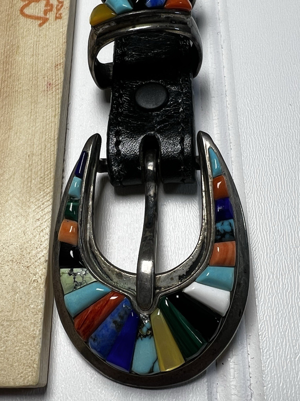 B.G. Mudd Sterling Multistone Inlay Ranger Belt Buckle Tom Taylor 30 B.G. Mudd Sterling Multistone Inlay Ranger Belt Buckle Tom Taylor 30