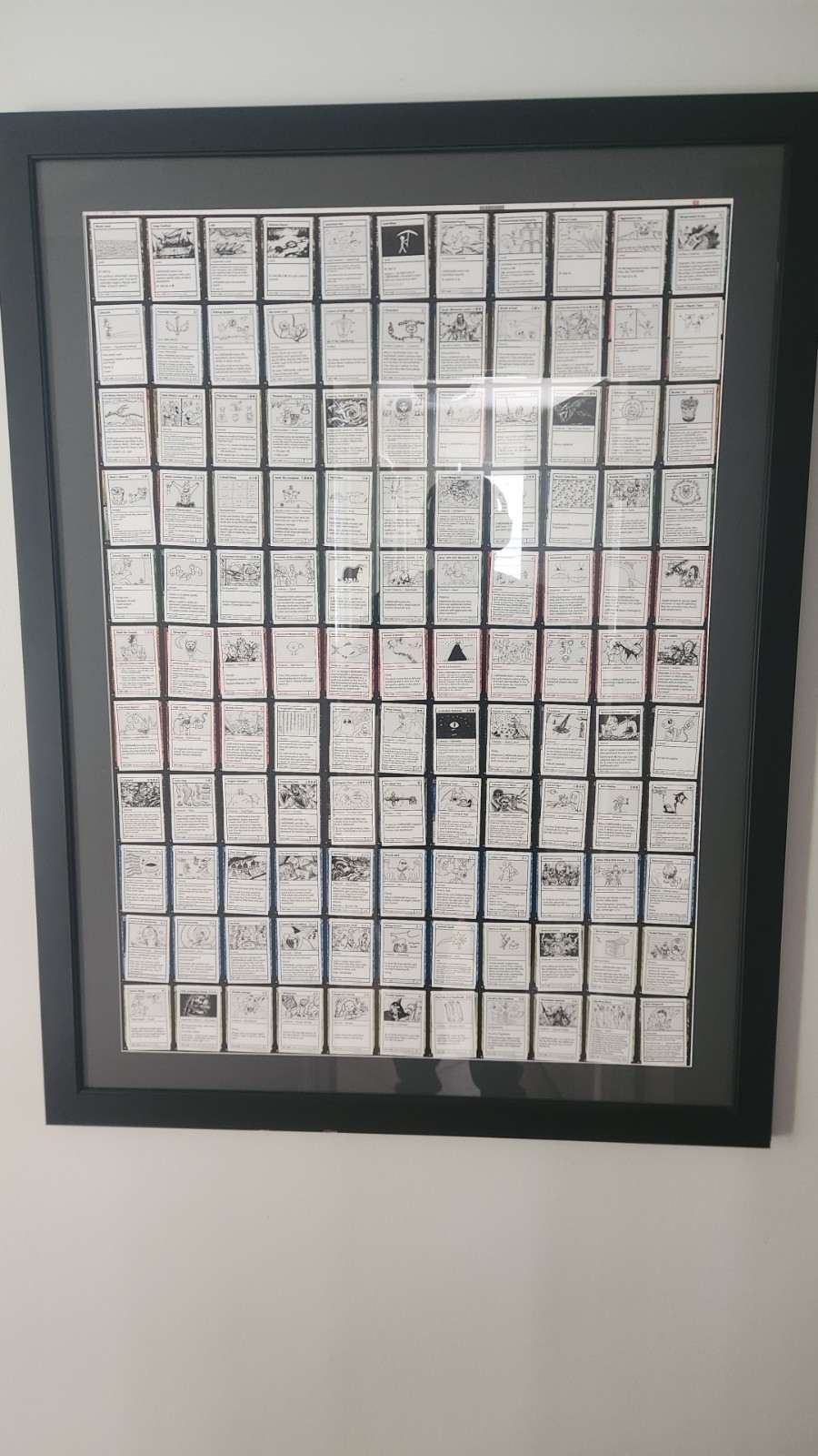 Magic The Gathering Uncut Sheet Test Cards With Plainswalker Symbol Prof. Framed