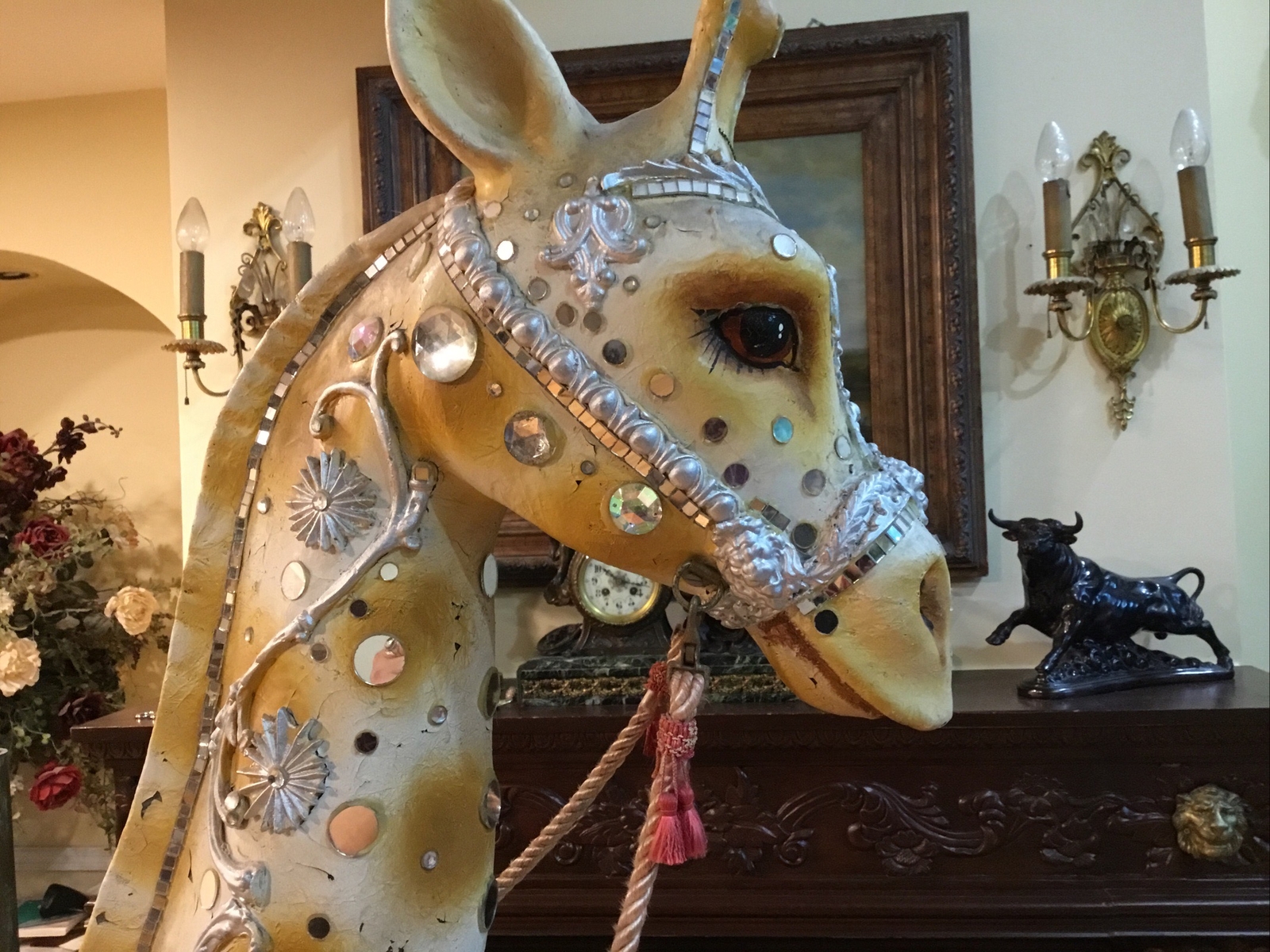 Vintage￼ Carousel Giraffe 6 1/2 feet tall from Broadway show￼.