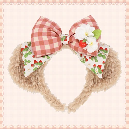 Tokyo Disney Sea Duffy Heartfelt Strawberry Gift Shellie May headband USED Tokyo Disney Sea Duffy Heartfelt Strawberry Gift Shellie May headband USED