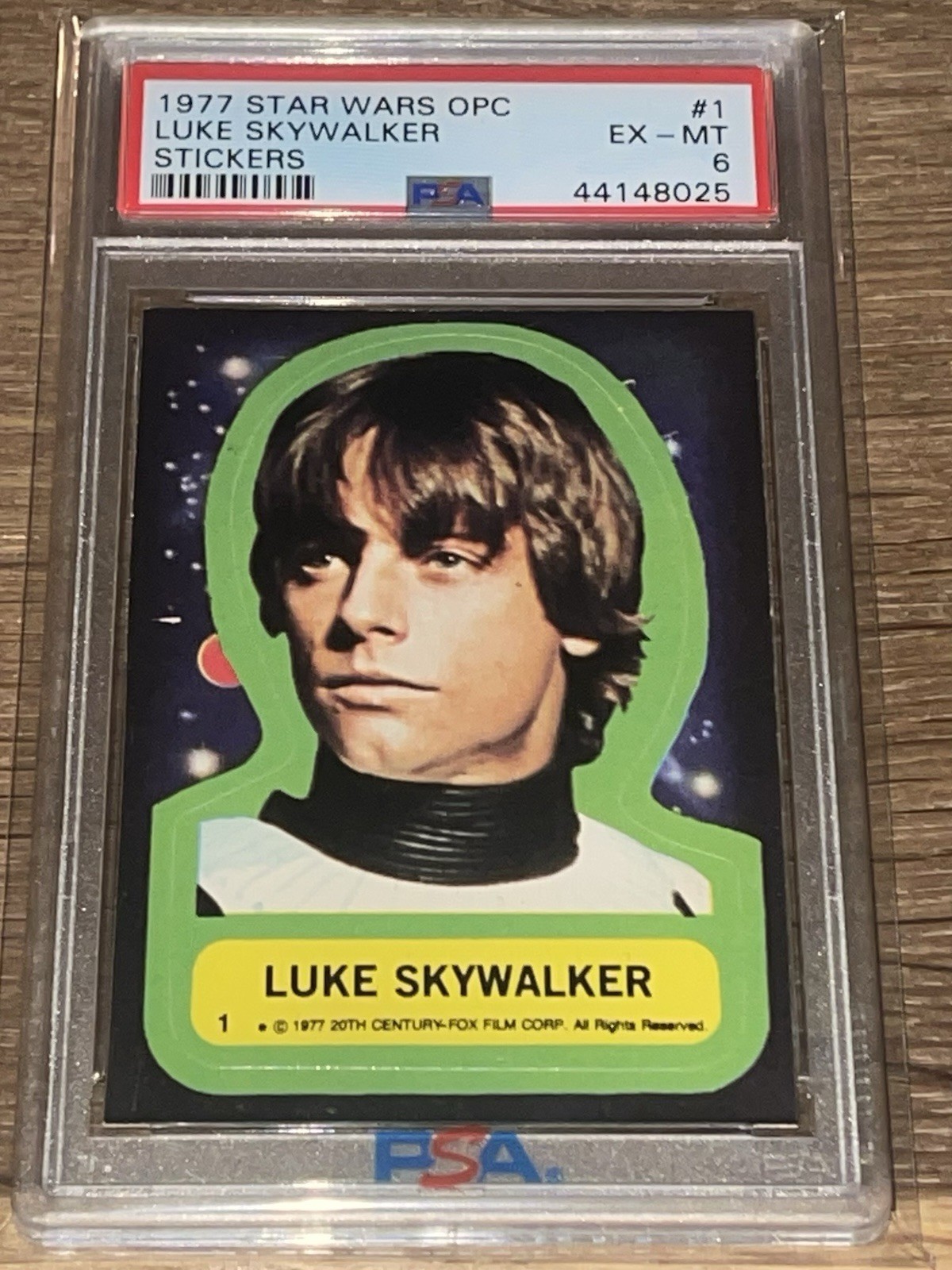 1977 O-PEE-CHEE OPC STAR WARS #1 LUKE SKYWALKER RC PSA GRADED ONLY 1 HIGHER
