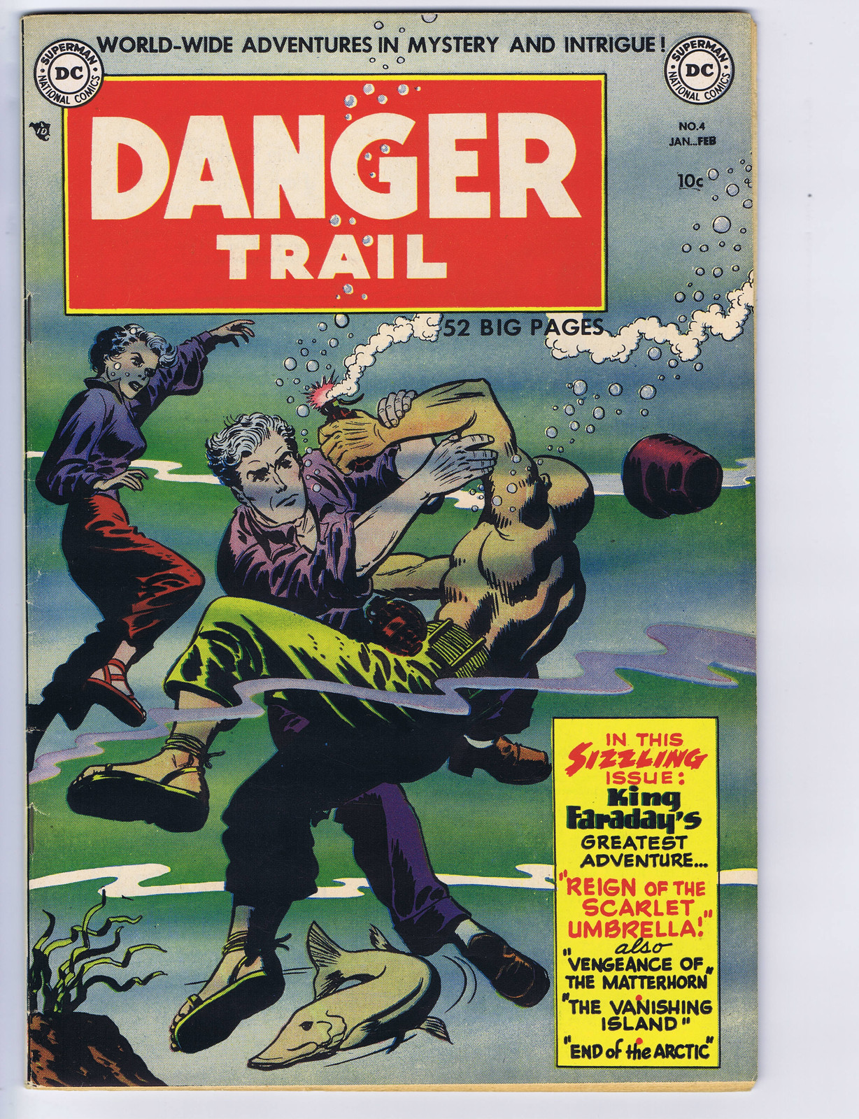 Danger Trail #4 DC Pub 1951 Rare High grade Danger Trail #4 DC Pub 1951 Rare High grade