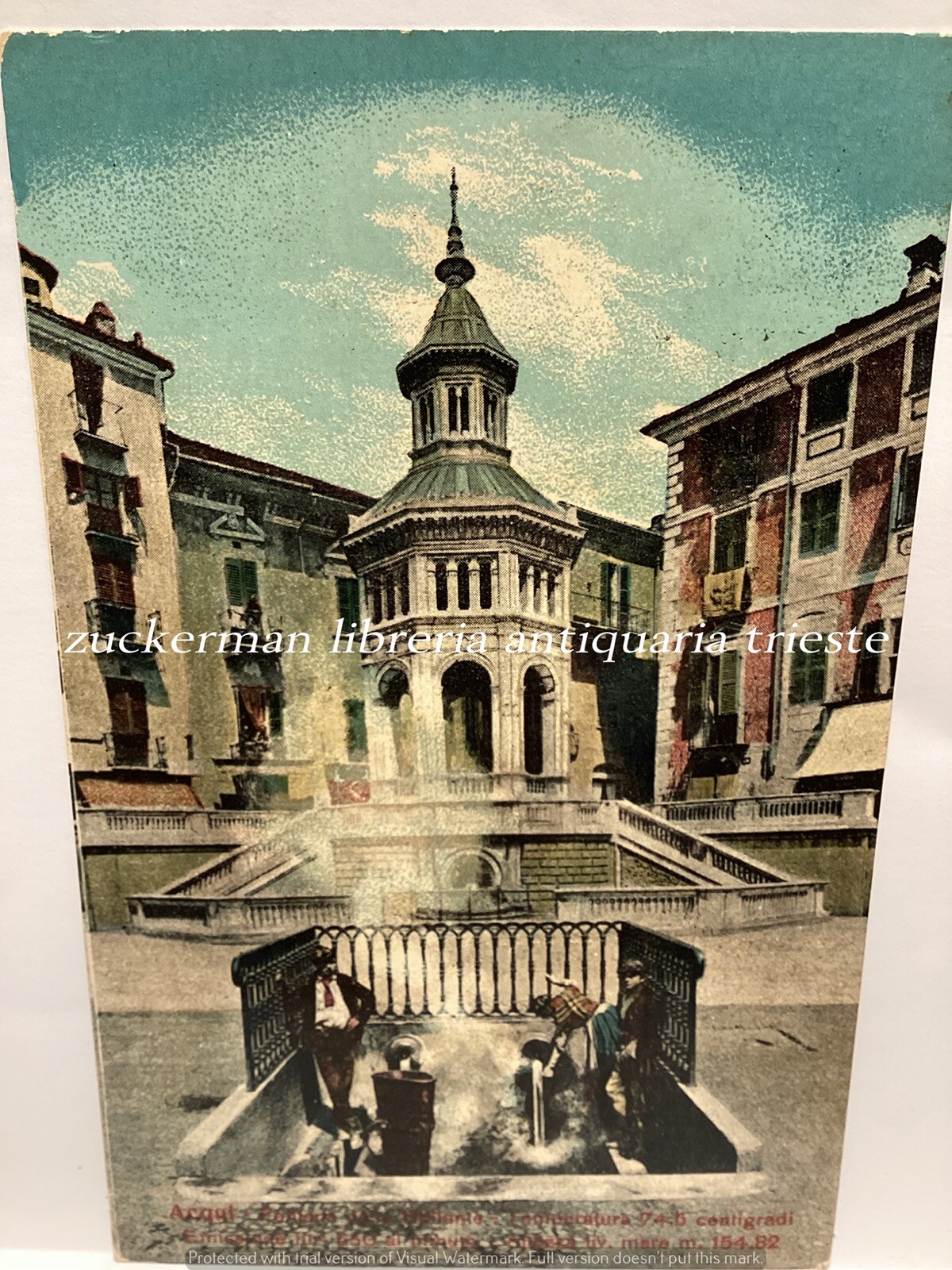ACQUI Fontana La Bollente postcard vintage antique travel ACQUI Fontana La Bollente postcard vintage antique travel