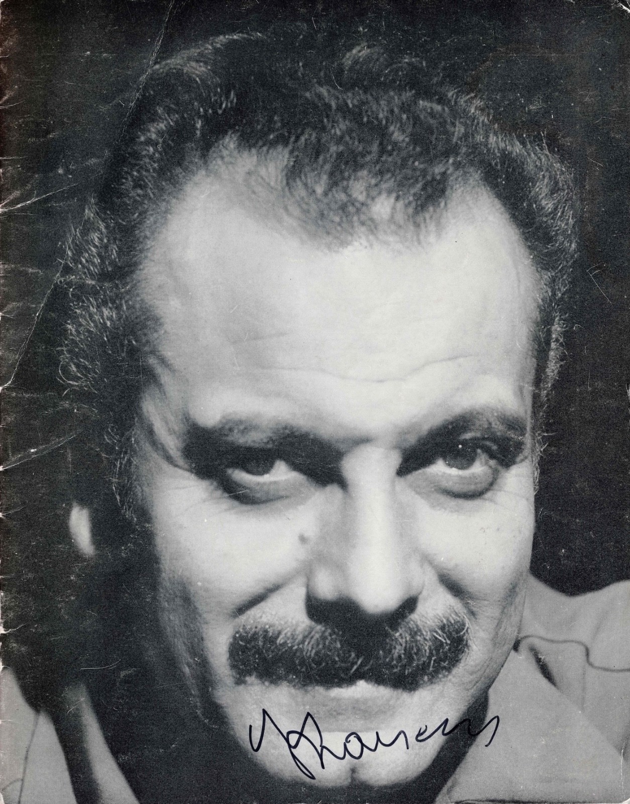 Bobino program signed by Georges BRASSENS and Jacques BREL. Autograph dedication