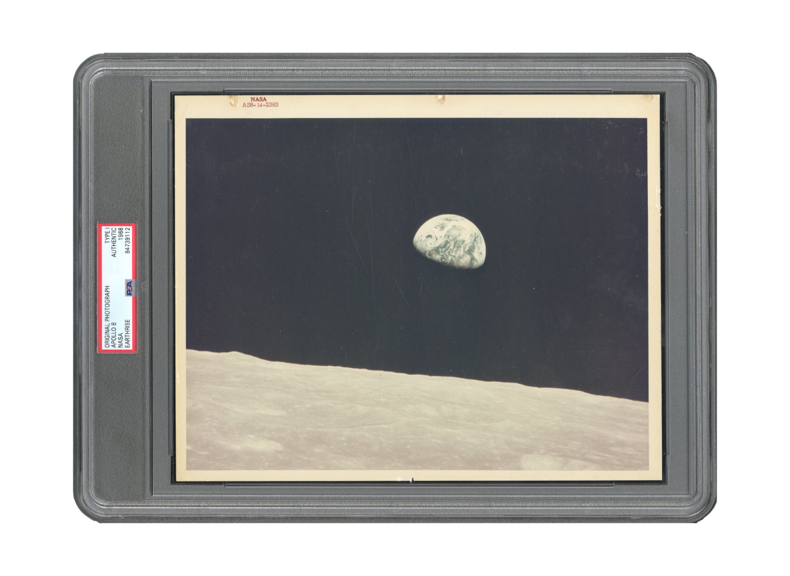 Earthrise Apollo 8 1968 NASA Type 1 Original Photo Red Letter A Kodak PSA / DNA
