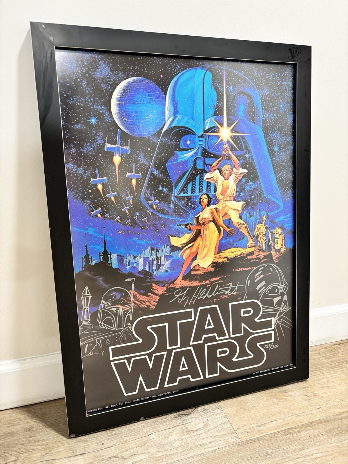 Spiderwebart Gallery Star Wars IV 1977 Darth Vader Signed Poster #129/300