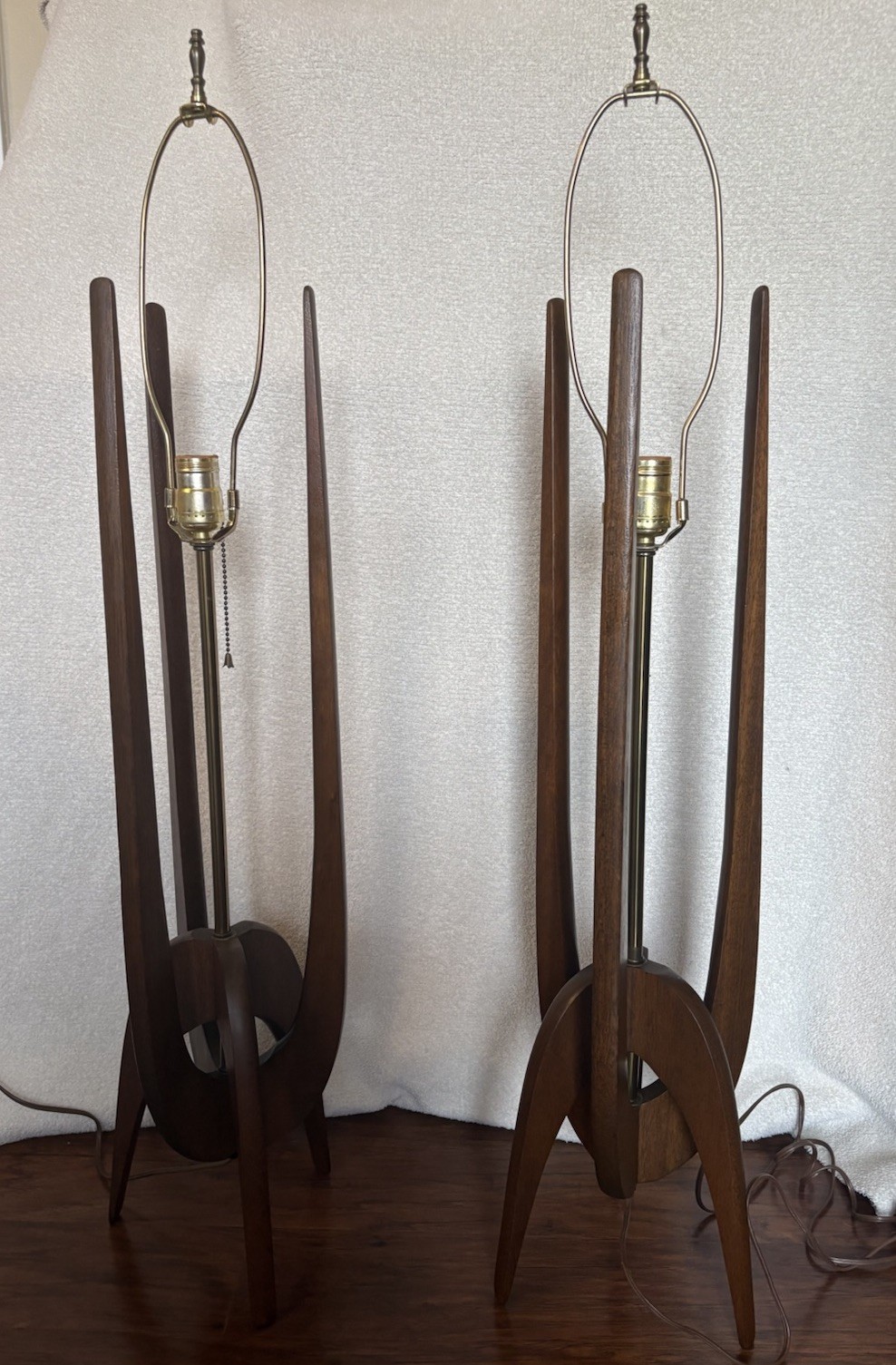 Pair of Modeline John Keal Style Trident Lamps MCM Mid Century Modern Atomic Pair of Modeline John Keal Style Trident Lamps MCM Mid Century Modern Atomic